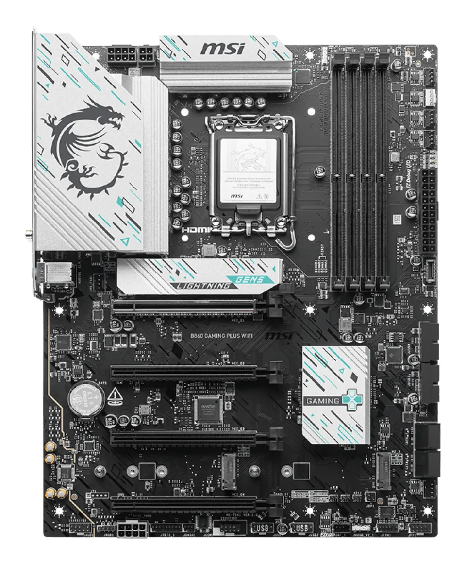 MSI B860 GAMING PLUS WIFI, Intel B860, LGA1851, 4xDDR5, ATX
