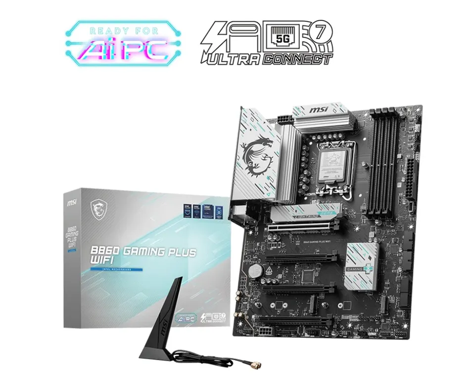 MSI B860 GAMING PLUS WIFI, Intel B860, LGA1851, 4xDDR5, ATX