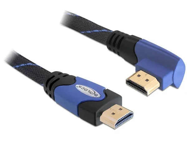 Delock Kabel High Speed HDMI s Ethernetem – HDMI A samec > HDMI A samec pravoúhl (82958)