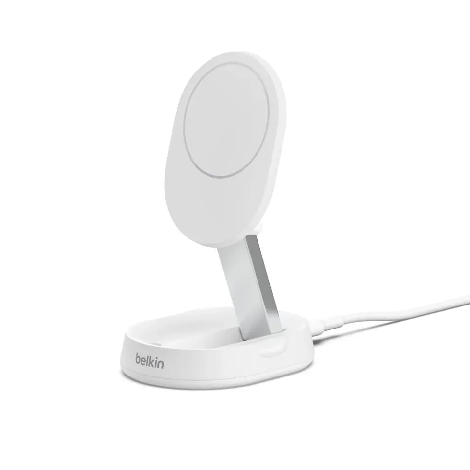 Belkin BOOST CHARGE PRO Qi2 15W Magnetický nabíjecí stojan, konvertibilní, bílá