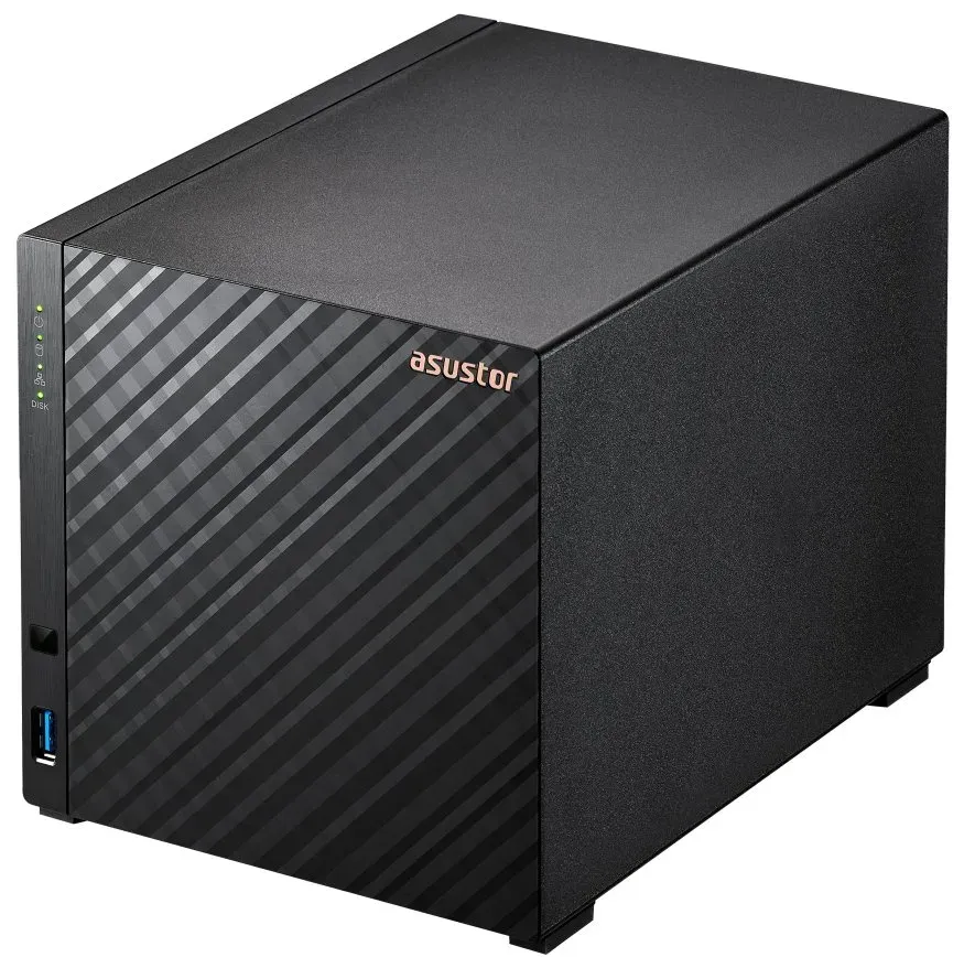 Asustor NAS AS1204T 4x 3,5" SATA/ Realtek RTD1619B, Quad Core 1.7 GHz, 1 GB DDR4 RAM, 1x 2.5GLAN, 3x USB3.2 Gen1