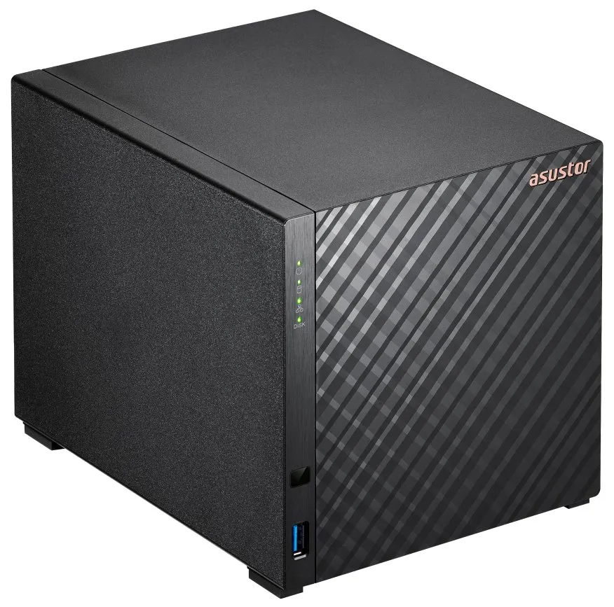Asustor NAS AS1204T 4x 3,5" SATA/ Realtek RTD1619B, Quad Core 1.7 GHz, 1 GB DDR4 RAM, 1x 2.5GLAN, 3x USB3.2 Gen1