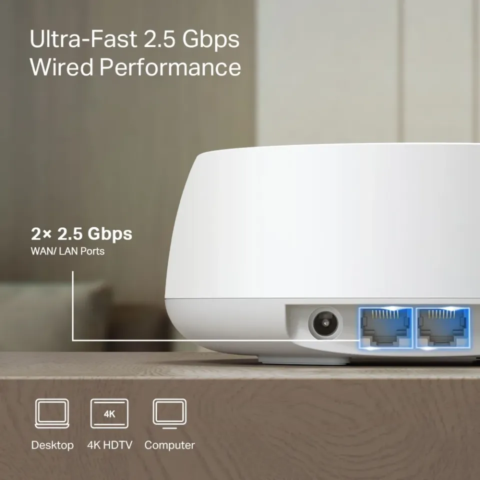 TP-Link Deco BE25(2-pack) - BE3600 Systém Mesh WiFi 7 pro celou domácnost, HomeS