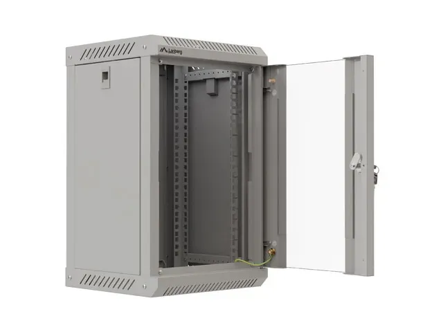 LANBERG RACKOVÁ SKŘÍŇ 10" NÁSTĚNNÁ 9U/300X300 (FLAT PACK) S PROSKLENÝMI DVEŘMI ŠEDÁ