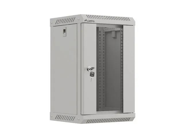 LANBERG RACKOVÁ SKŘÍŇ 10" NÁSTĚNNÁ 9U/300X300 (FLAT PACK) S PROSKLENÝMI DVEŘMI ŠEDÁ