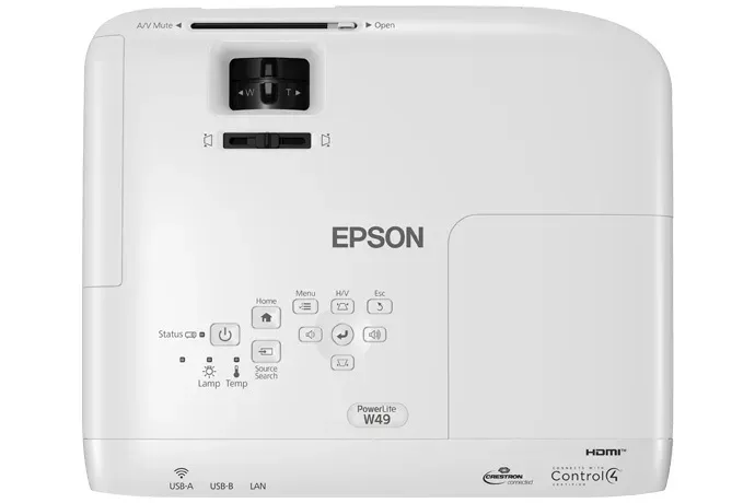 EPSON projektor EB-W49, 3800 Ansi,WXGA,16:10
