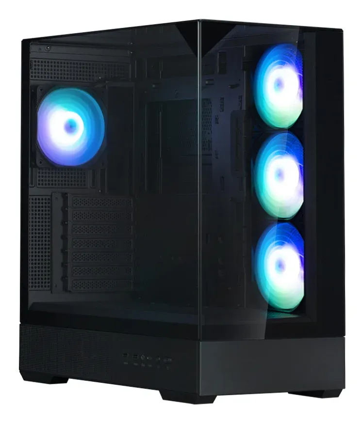 Zalman skříň P40 Prism Plus / midT / 4x120mm ARGB fan / 2xUSB 3.0 / USB-C / panoramatická / černá