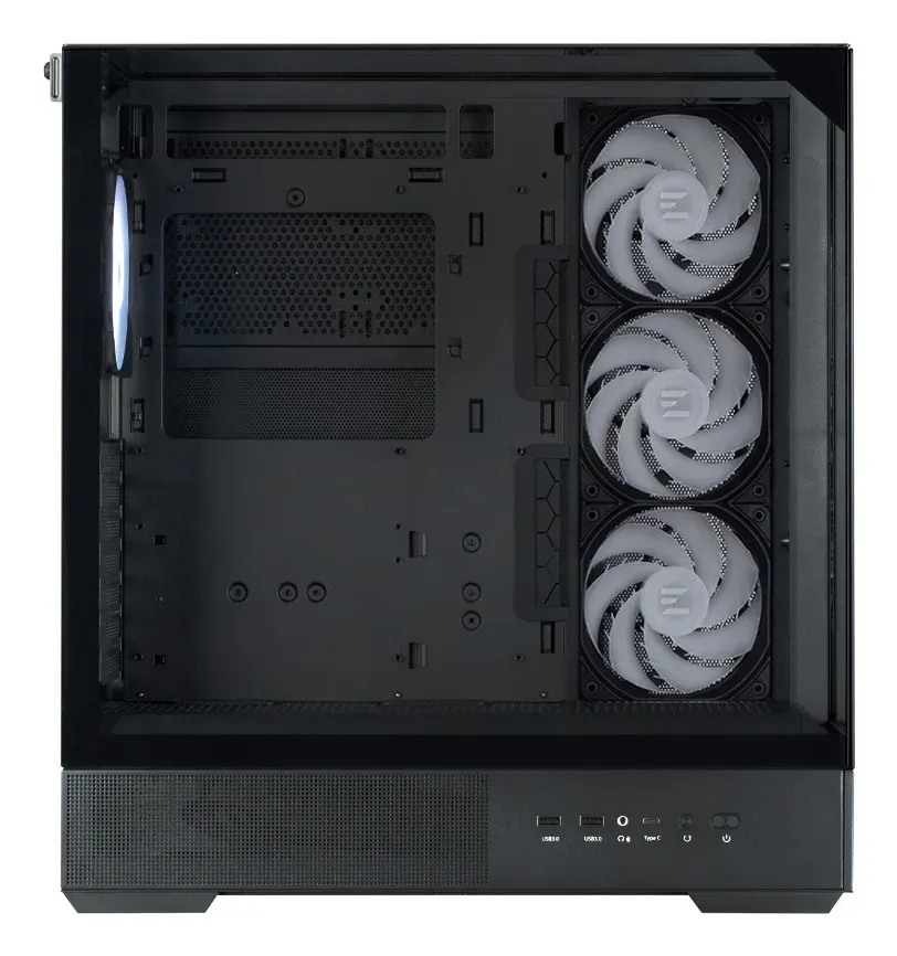 Zalman skříň P40 Prism Plus / midT / 4x120mm ARGB fan / 2xUSB 3.0 / USB-C / panoramatická / černá