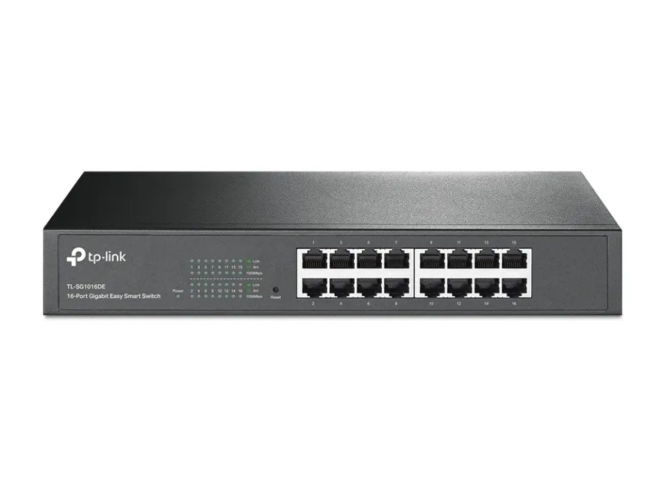 TP-LINK TL-SG1016DE GBit Easy Smart switch, 16port 16x 10/100/1000 Mbs, 16port, desktop