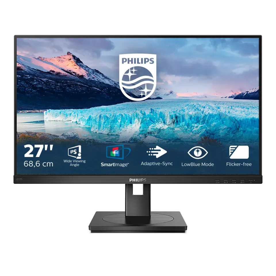 Philips LCD 272S1AE 27" IPS/1920x1080@75Hz/4ms/300cd/VGA/DVI/HDMI/DP/Repro/Pivot