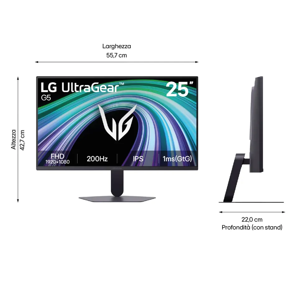 LG UltraGear/25G523B-B/25"/IPS/FHD/200Hz/1ms/Černá/2R