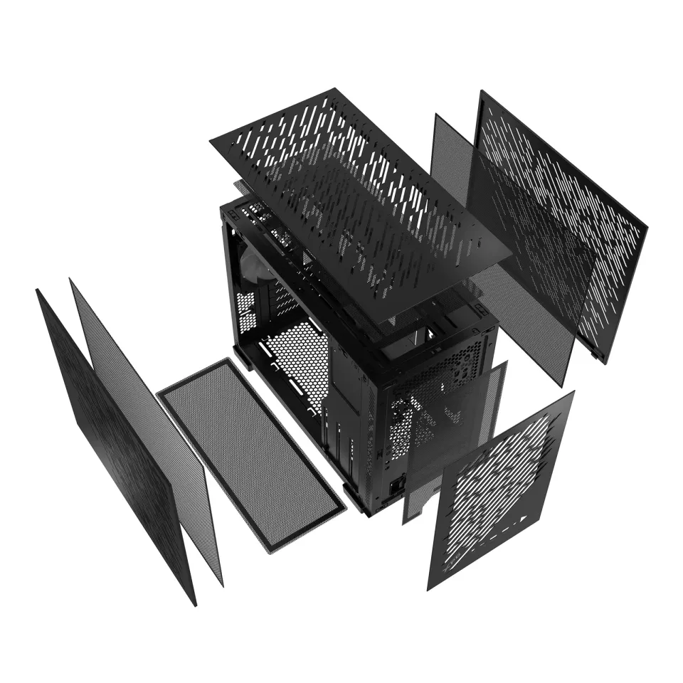 ADATA XPG case VALOR AIR NANO Mini-Tower, bez zdroje, 1x 120mm ARGB Fan, Černá