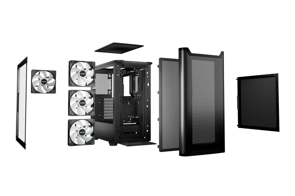 Be quiet! skříň PURE BASE 501LX / ATX / 4xARGB fan / USB-C / 2xUSB 3.2 / temperované sklo / černá