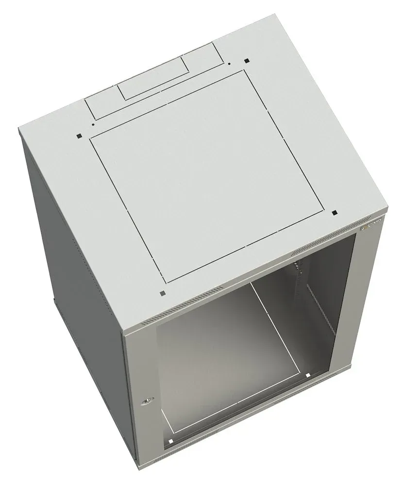 Solarix rozvaděč nástěnný SENSA 15U 500mm, dveře sklo, šedá RAL 7035, SENSA-15U-65-11-G