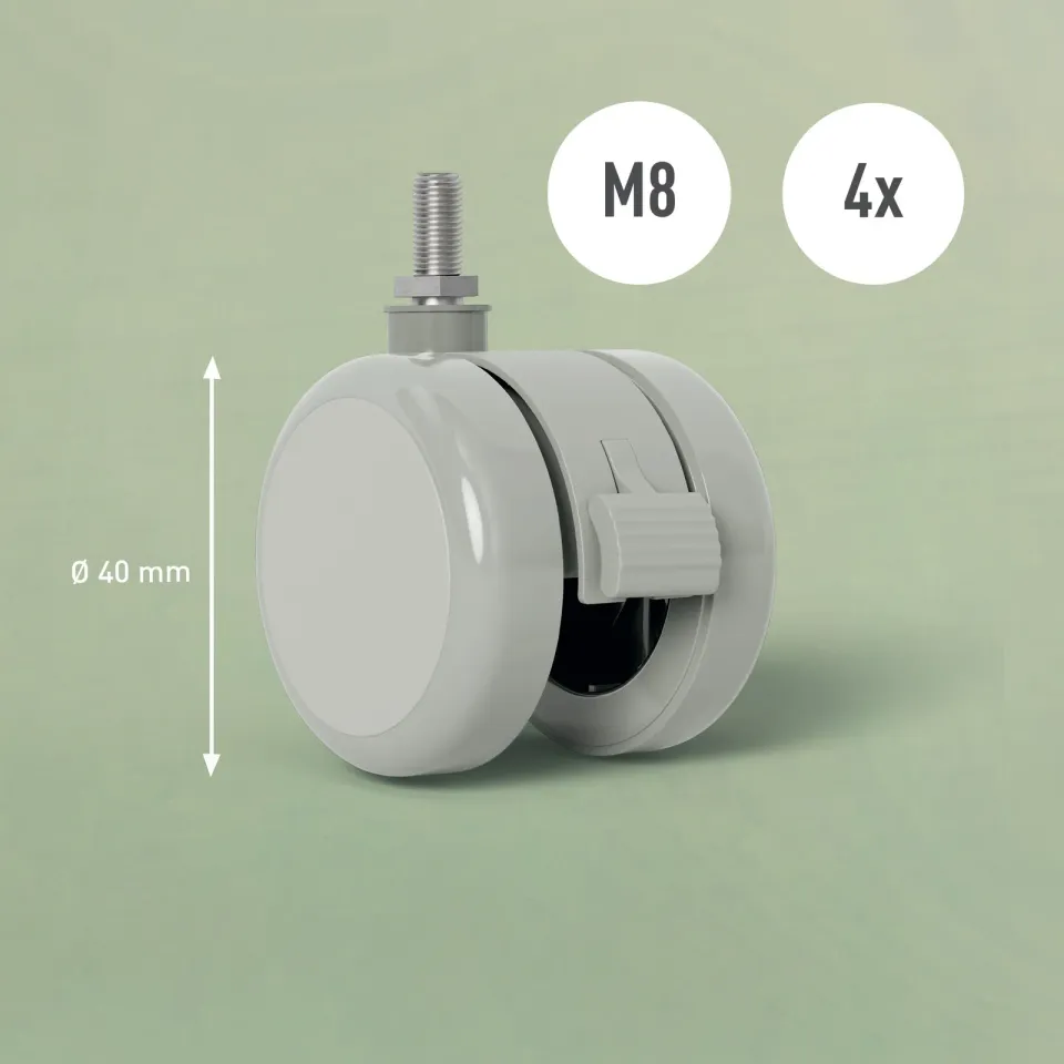 Leitz kolečka k výškově nastavitelnému elektrickému ergonomickému stolu Leitz Er