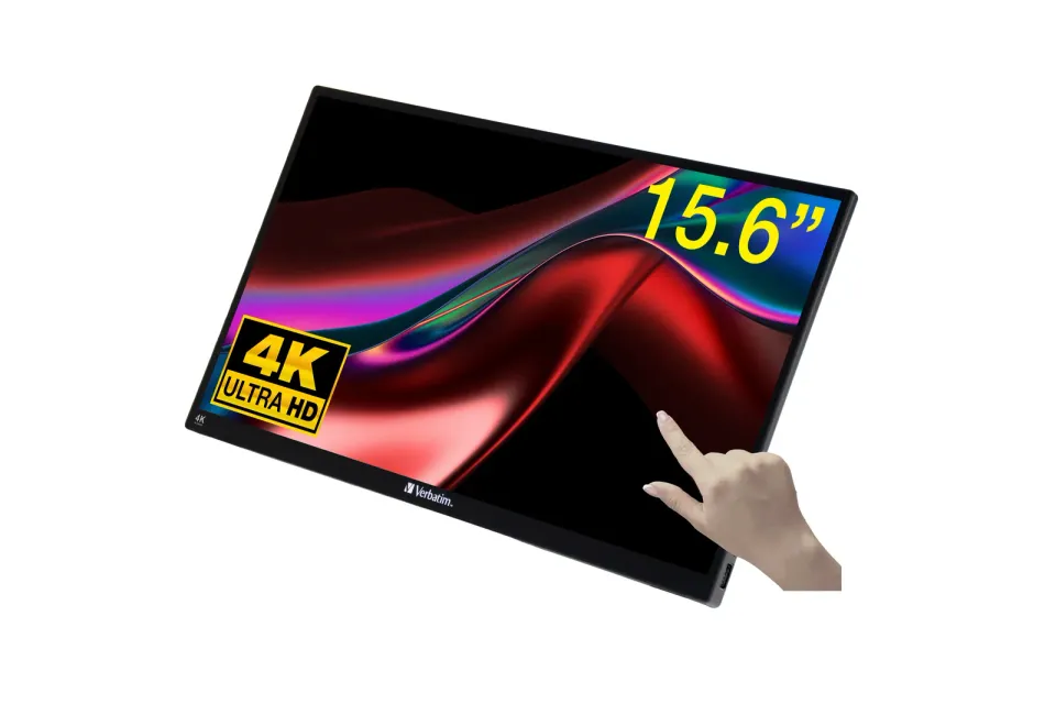 Verbatim PM-15-4K Přenosný dotykový monitor 15,6", 4K Ultra HD, Metal Housing