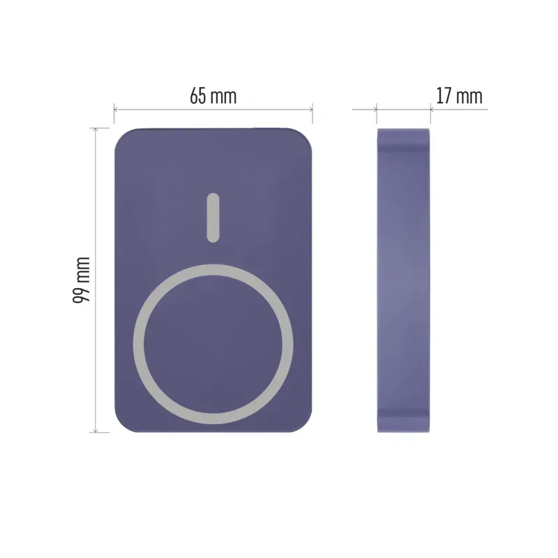 EMOS POWERBANKA WI 1046, bezdrátové nabíjení 20W, 10.000mAh, MODRÁ, 1xUSB-C