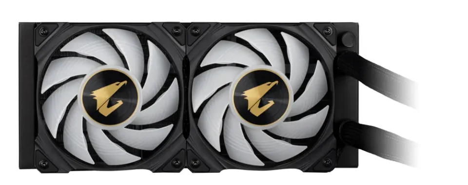 GIGABYTE vodní chladič AORUS WATERFORCE 240, 120 mm ARGB, LCD displej