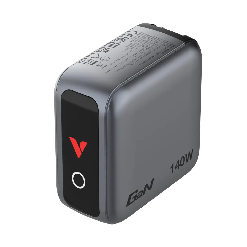 VERBATIM Mini GaN Nabíječka s displejem 140W, 3xUSB-C, 1xUSB-A, šedá