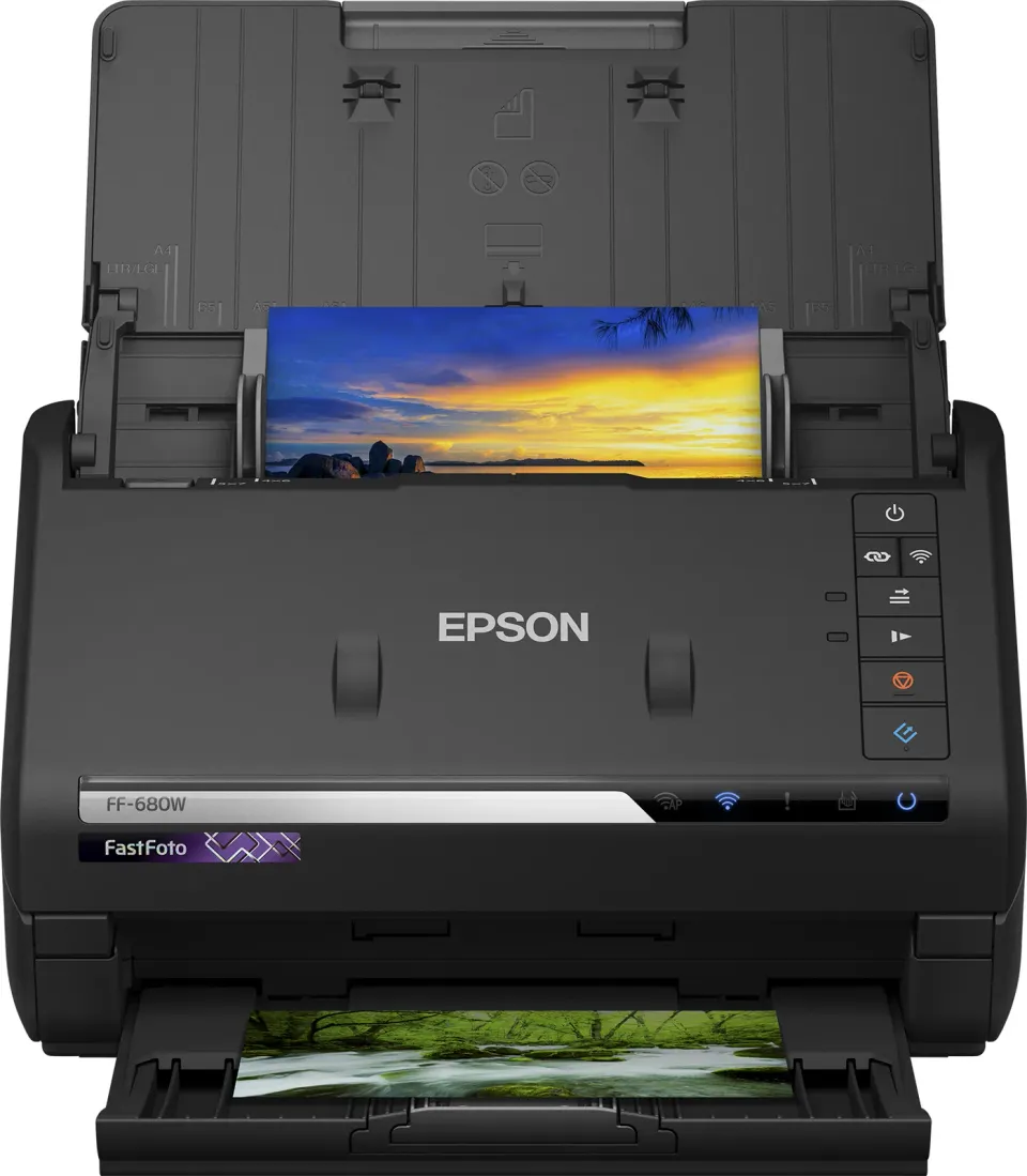 EPSON skener FastFoto FF-680W - A4/600x900dpi/USB/Wi-Fi/LAN/DADF