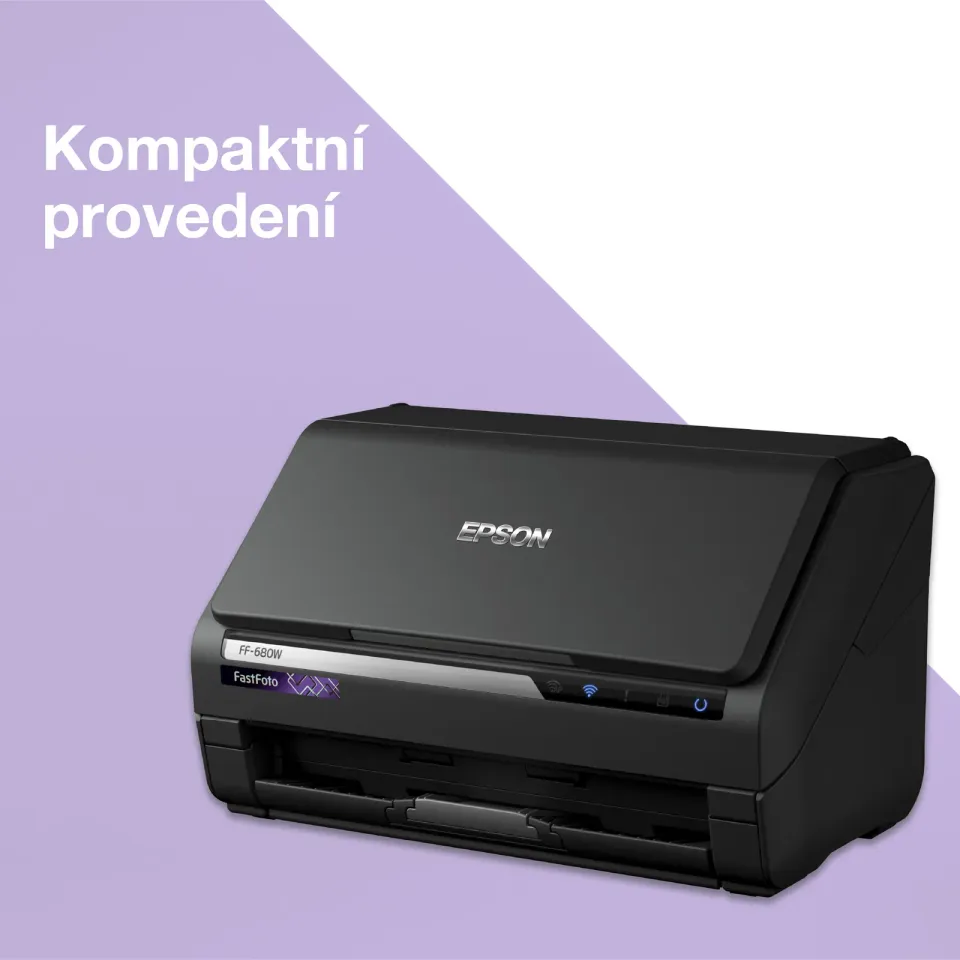 EPSON skener FastFoto FF-680W - A4/600x900dpi/USB/Wi-Fi/LAN/DADF