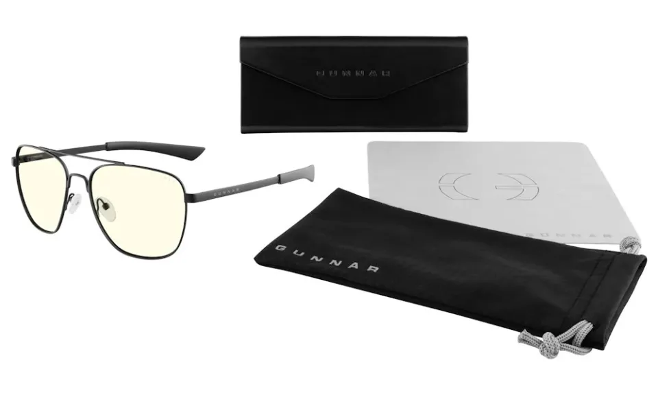 GUNNAR kancelářske/herní brýle MUSTANG ONYX čirá skla BLF 35 GUNNAR focus