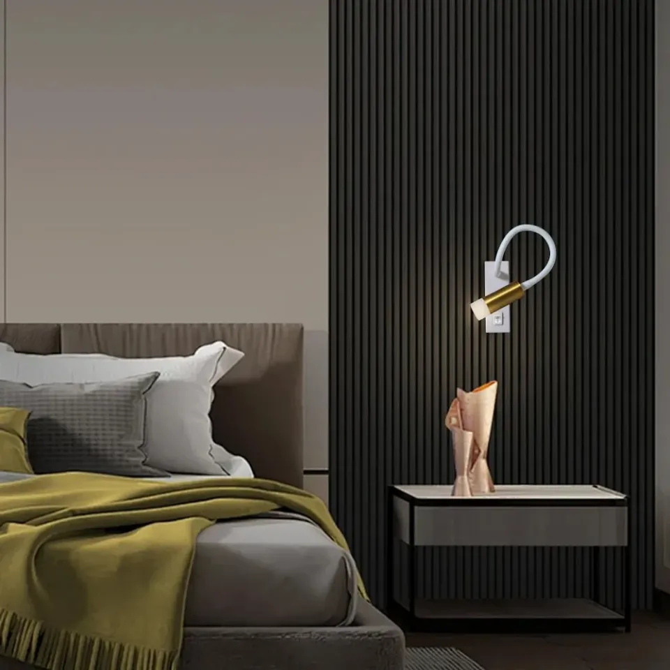 IMMAX GOAL designové nástěnné LED svítidlo, vypínač, 3W, bílo-zlaté