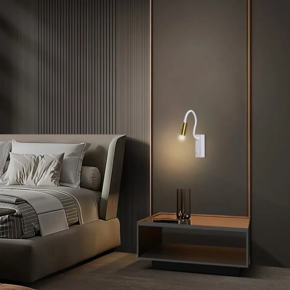 IMMAX GOAL designové nástěnné LED svítidlo, vypínač, 3W, bílo-zlaté