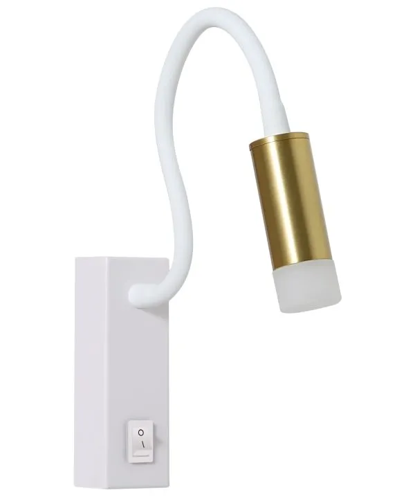 IMMAX GOAL designové nástěnné LED svítidlo, vypínač, 3W, bílo-zlaté