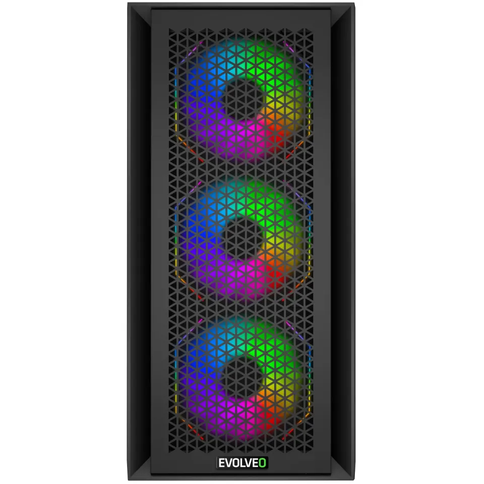 EVOLVEO Rhino, skříň eATX/ATX, 4x ARGB ventilátor 120mm, boční panel temperované