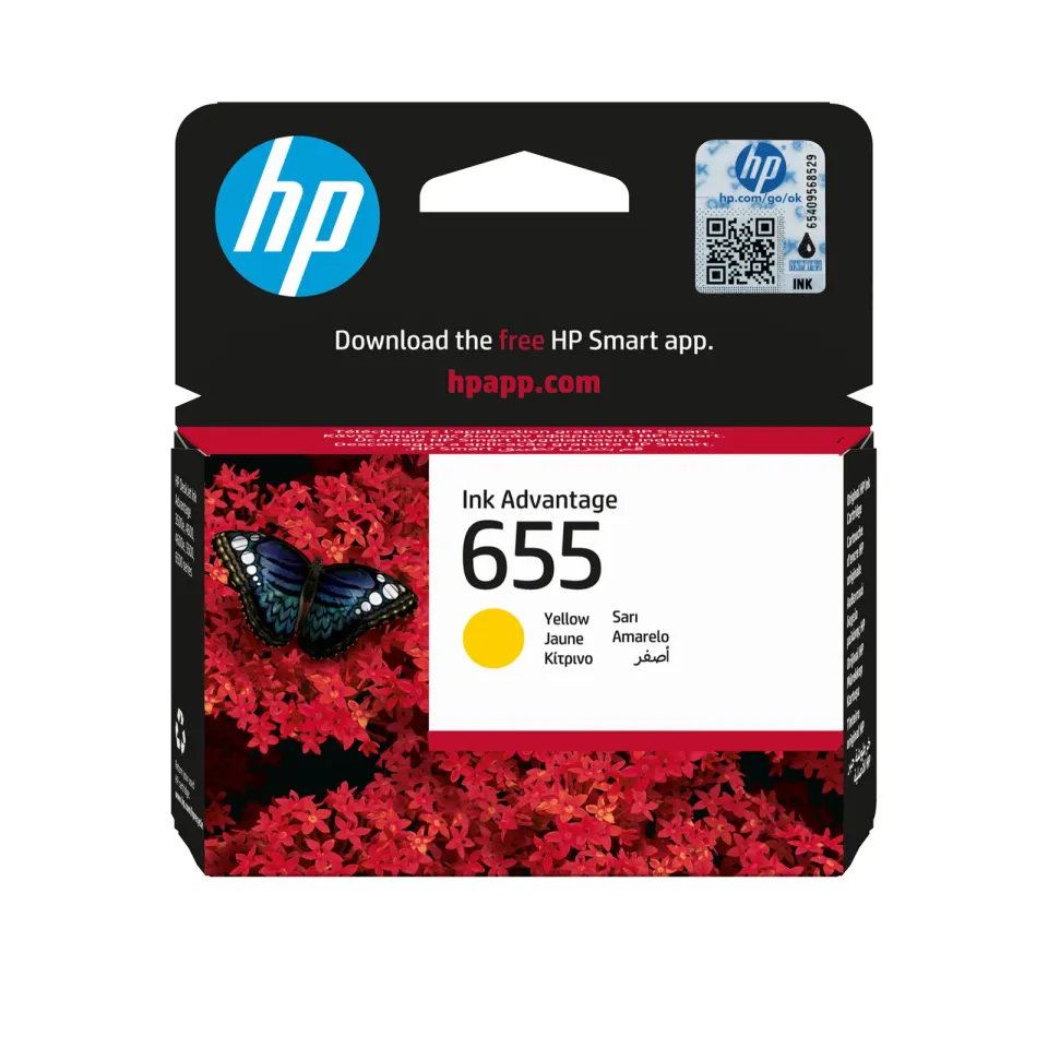 HP CZ112AE originální náplň žlutá č.655 cca600 stran (yellow pro DJ Advantage 3525, 4615, 4625, 5525, 6525)