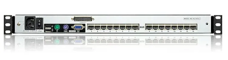 ATEN KL1516AM-AXA-AG 16P CAT-5 HIGH DENSITY DUAL RAIL LCD KVM SW 17INCH W/LED/CA