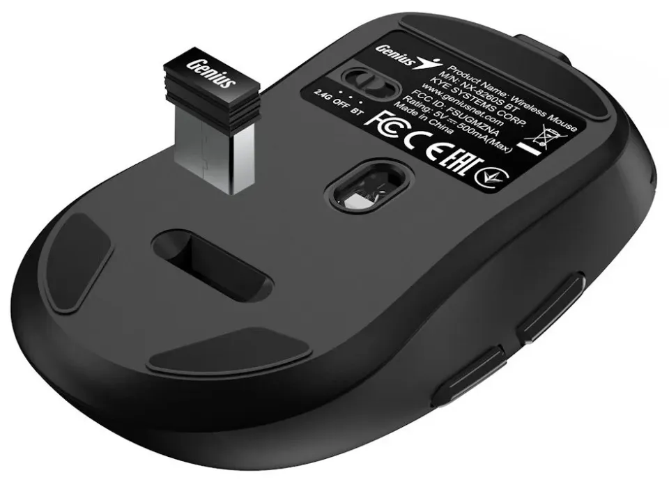 Genius NX-8260S BT, Myš, bezdrátová, optická, 2400DPI, 6 tlačítek, tichá, dobíje (31030056400)