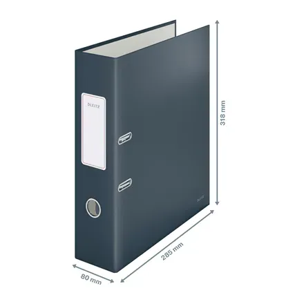 LEITZ Pákový pořadač 180° Cosy hebký A4 80 mm sametová šedá