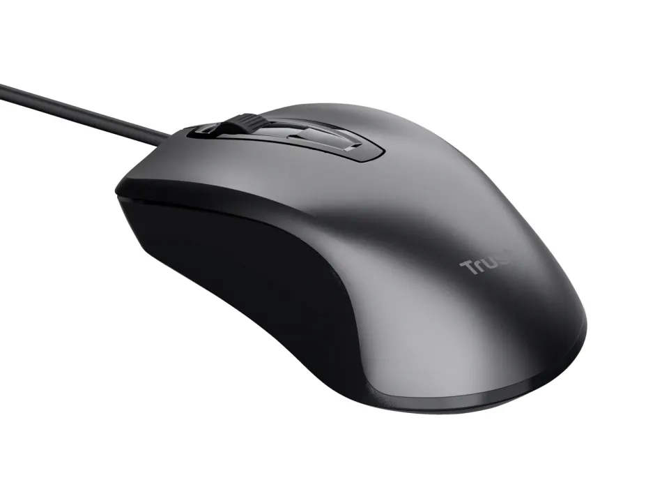 TRUST CARVE/Kancelářská/Optická/1 200 DPI/Drátová USB/Černá