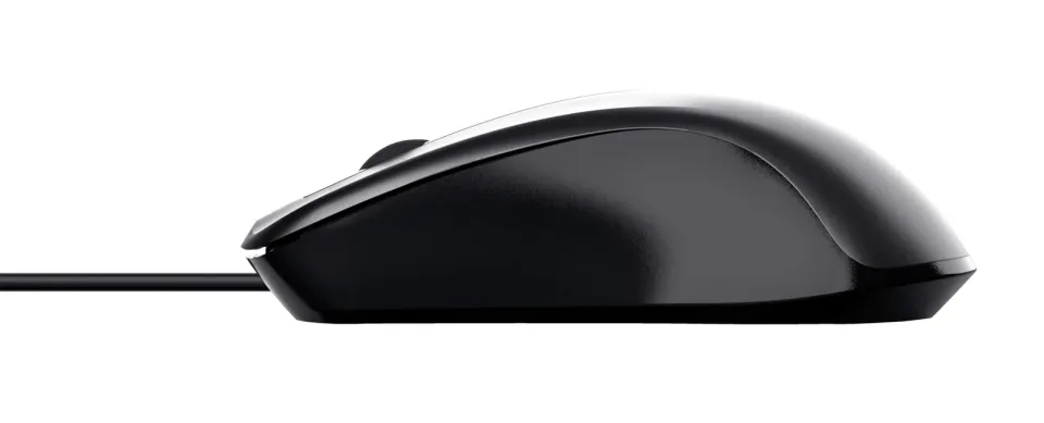 TRUST CARVE/Kancelářská/Optická/1 200 DPI/Drátová USB/Černá
