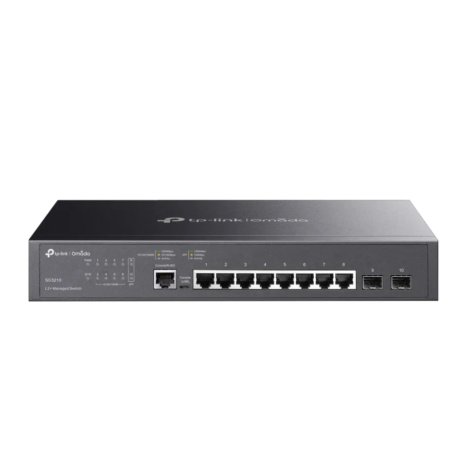 TP-Link TL-SG3210 8portový gigabitový řízený switch L2 Lite JetStream se 2 sloty