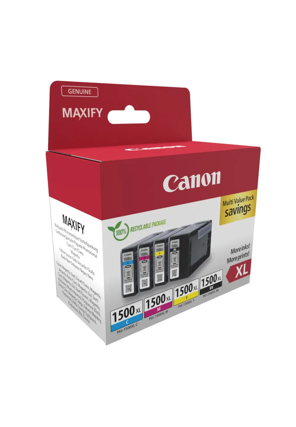 Canon cartridge INK PGI-1500XL BK/C/M/Y/ Multipack / 780str.