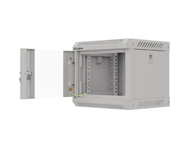 LANBERG RACKOVÁ SKŘÍŇ 10" NÁSTĚNNÁ 4U/300X300 (FLAT PACK) S PROSKLENÝMI DVEŘMI ŠEDÁ
