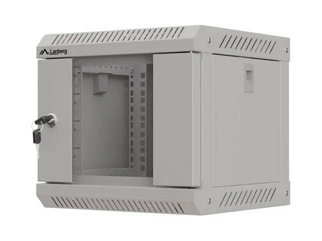 LANBERG RACKOVÁ SKŘÍŇ 10" NÁSTĚNNÁ 4U/300X300 (FLAT PACK) S PROSKLENÝMI DVEŘMI ŠEDÁ