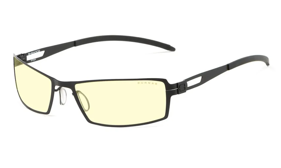 GUNNAR kancelářske/herní brýle SHEADOG ONYX * jantárová skla * BLF 65 * GUNNAR focus