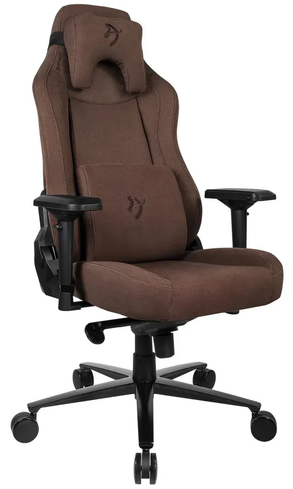 AROZZI herní židle VERNAZZA Supersoft Fabric Brown/ hnědá