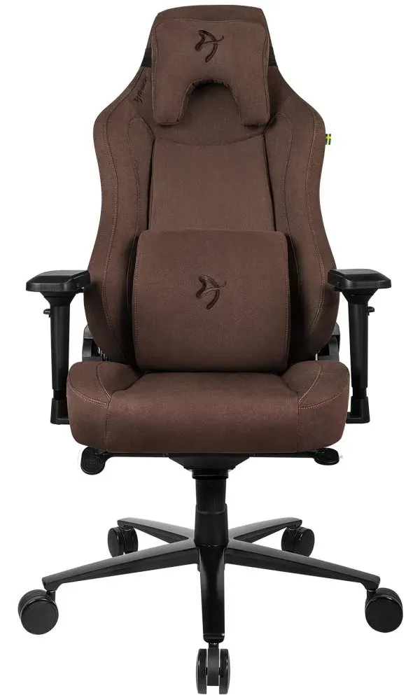 AROZZI herní židle VERNAZZA Supersoft Fabric Brown/ hnědá