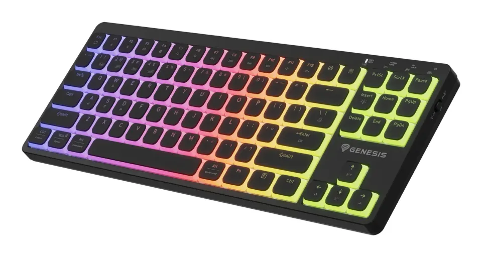 Bezdrátová herní klávesnice Genesis THOR 430 TKL/USB+BT/US/Černá