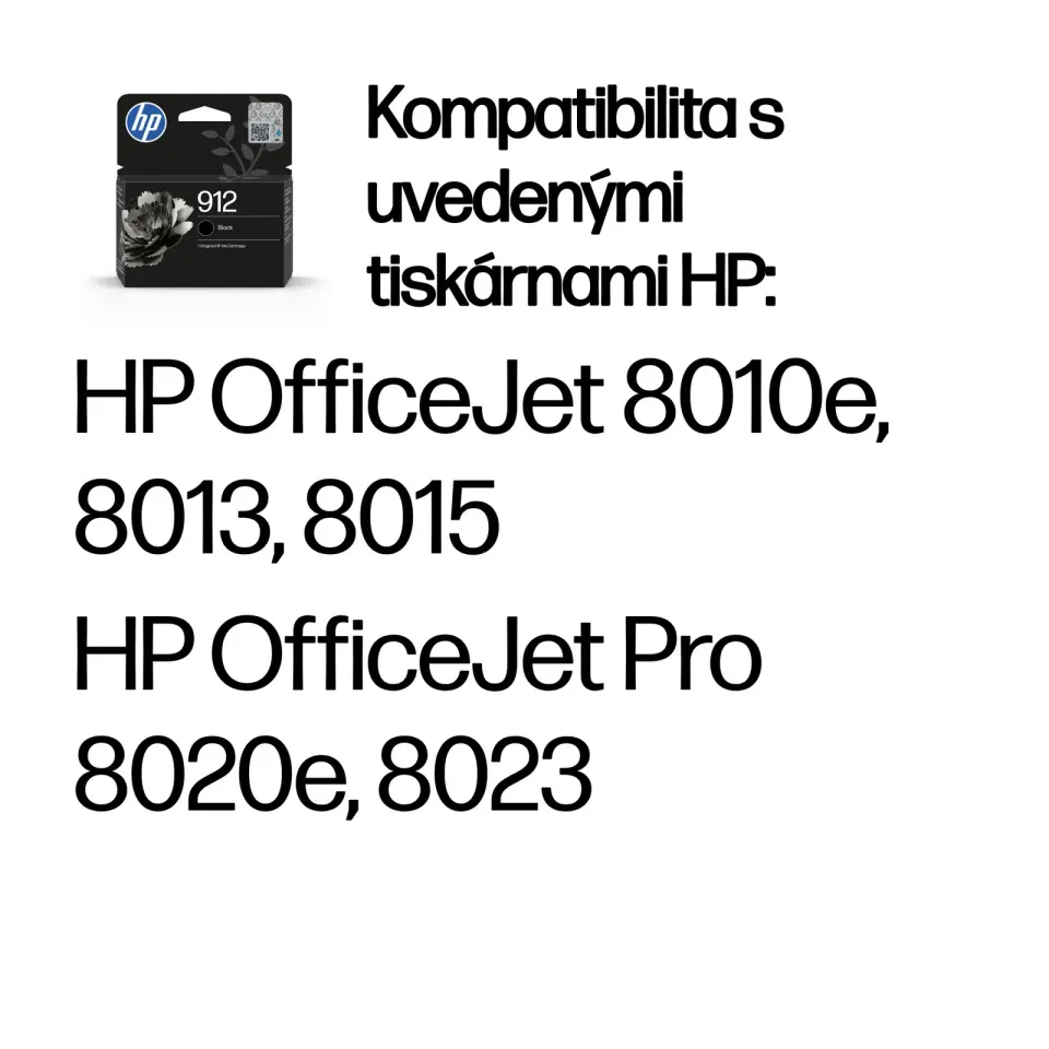 HP 912 ink. černá 3YL80AE