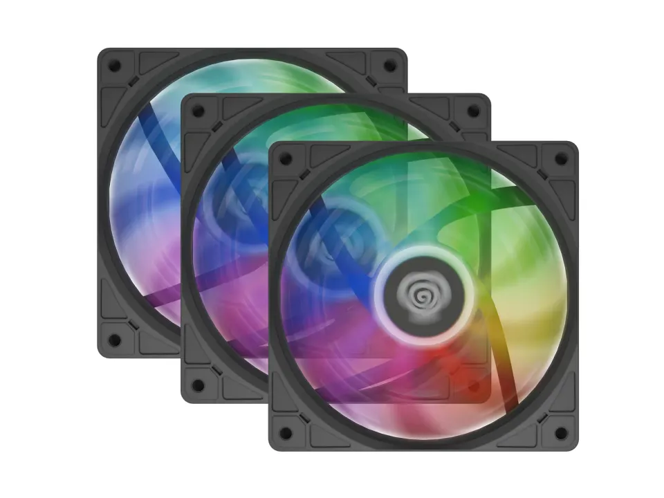 Ventilátor Genesis OXAL 120 ARGB, 3-Pack, černý