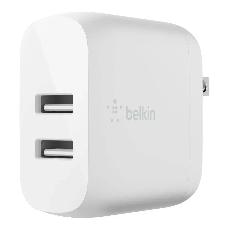 Belkin BOOST CHARGE Duální 24W USB-A nástěnná nabíječka, bílá