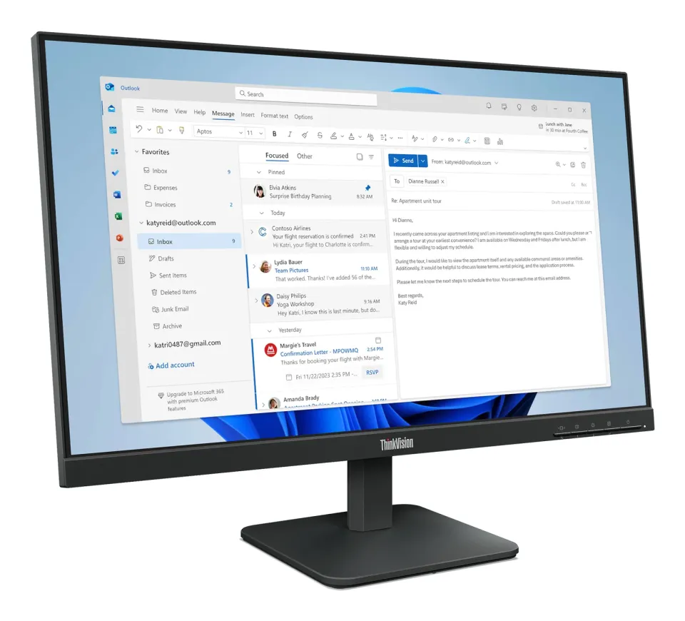 Lenovo LCD S24-4e 23,8" FHD IPS/16:9/1920x1080/6ms/250nit/1300:1/HDMI/VGA/černá