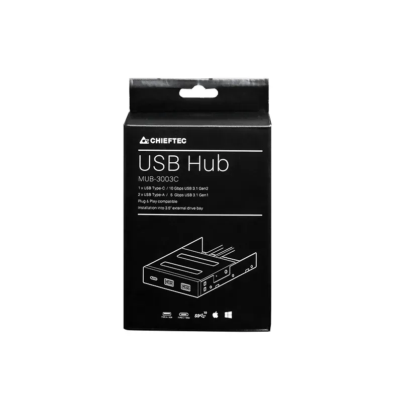 CHIEFTEC MUB-3003C, čelní panel s 1x USB Type-C a 2x USB Type-A