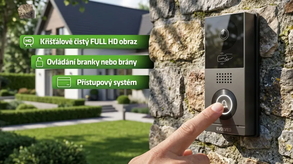 EVOLVEO DoorPhone AHD7 Plus – domovní videotelefon s čipovým odemykáním a mobiln